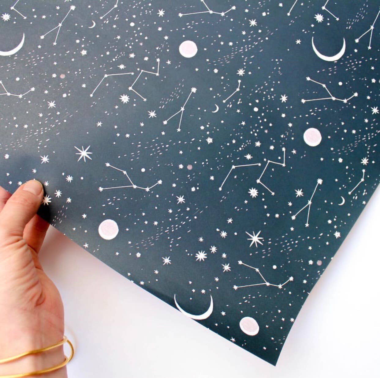 Moon and Stars Gift Wrap