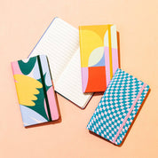 Poketo Pattern Hardcover Notebooks, playful hardcover design with elastic closure and 280 lined pages.