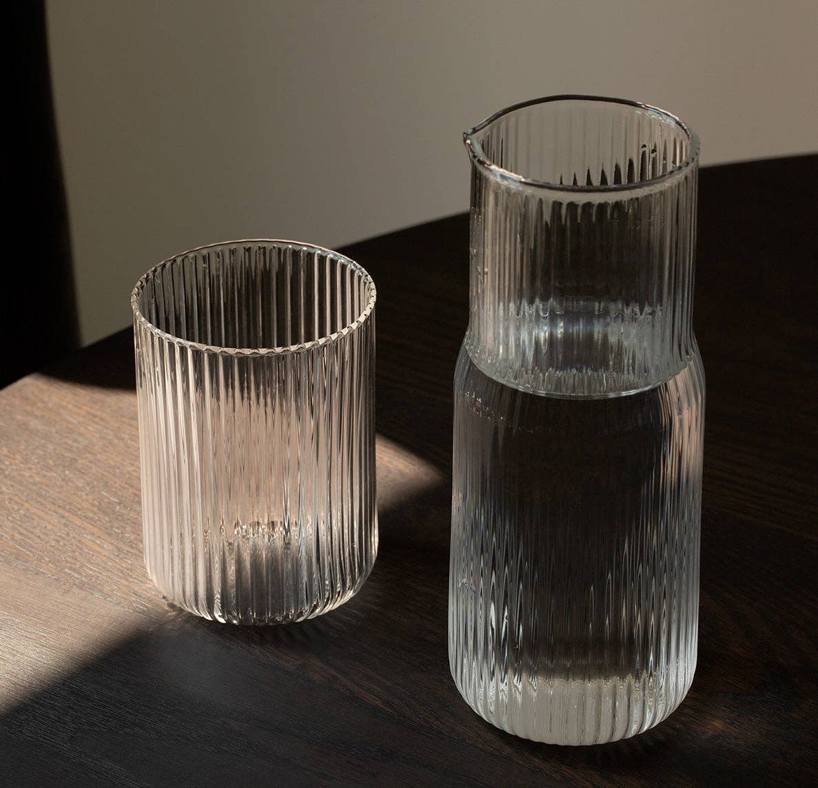 Ribbed Carafe & Tumbler Set