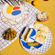 Poketo Bamboo Dinner Plates, set of 4 reusable bamboo fiber plates. Eco-friendly, durable, and dishwasher safe.