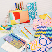 Poketo Pattern Hardcover Notebooks, playful hardcover design with elastic closure and 280 lined pages.