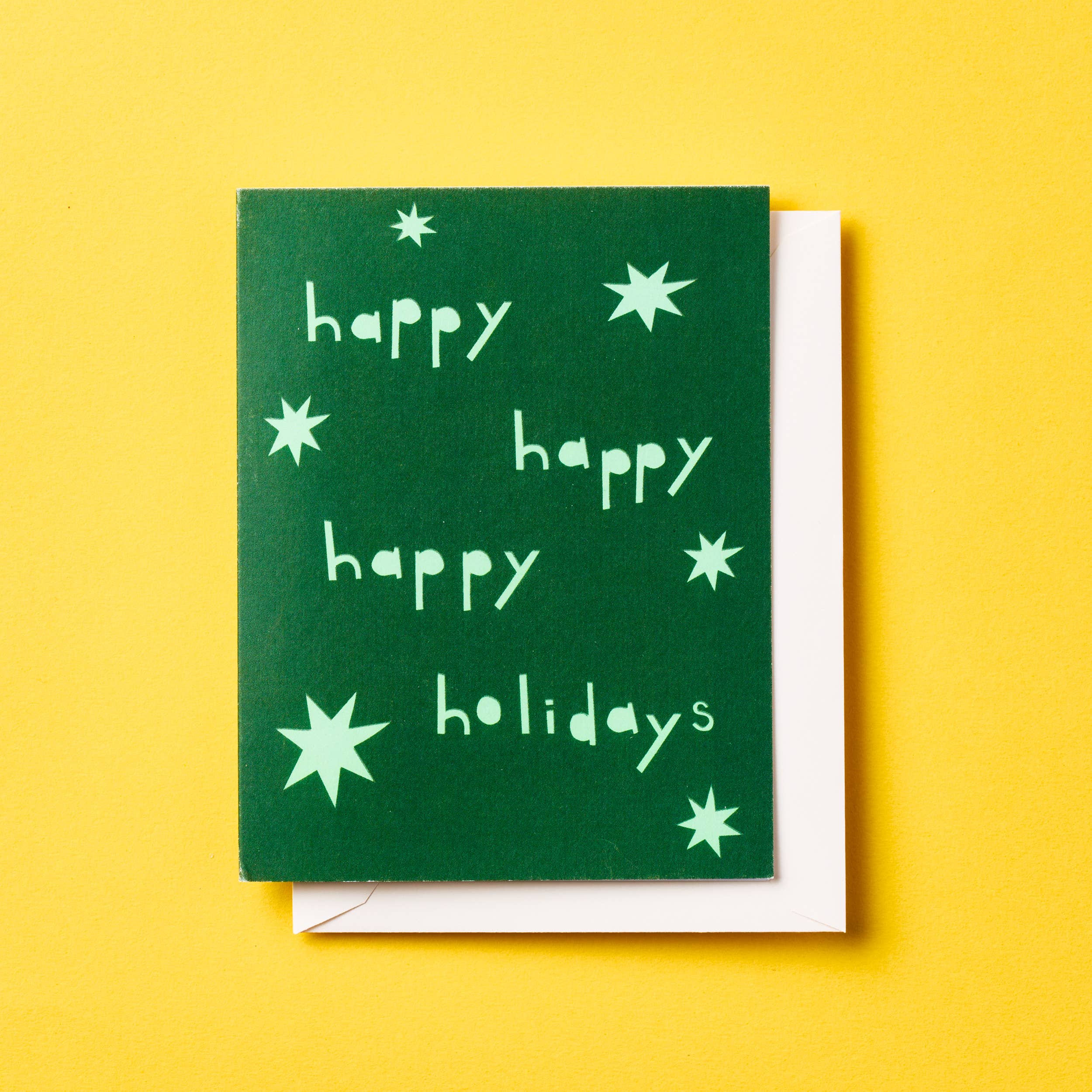 Happy Holidays Simple Stars Card