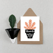 Worthwhile Paper Birthday Leaf Card with fresh leaf design. Handmade eco-friendly card, A2 size, blank inside, includes recycled paper envelope.
