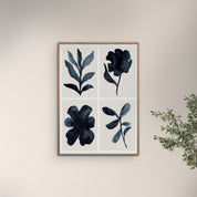 Kunstary Floral Assemblage Poster, 50 × 70 cm contemporary art print with bold multicolor florals.