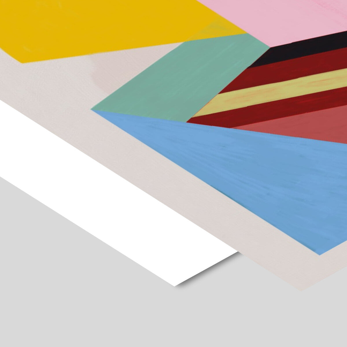 Poster & Frame Arcade 4 Poster. 50 × 50 cm Scandinavian abstract art print featuring bold geometric arcs and color blocks. Rolled, unframed print.