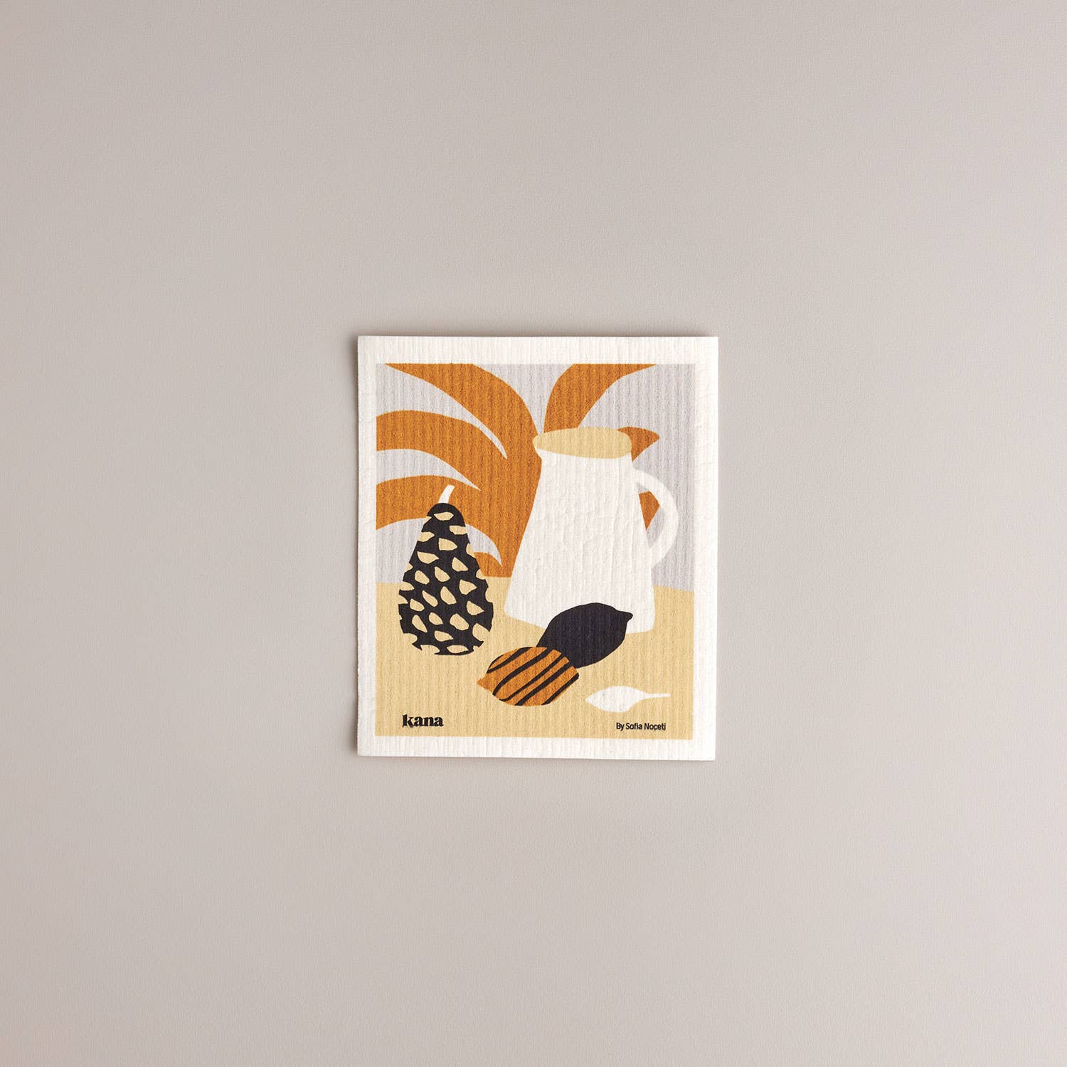 Kana Swedish Dishcloths, set of 9. Three nature-inspired prints by Sofia Noceti, compostable cellulose/cotton blend, made in Sweden.