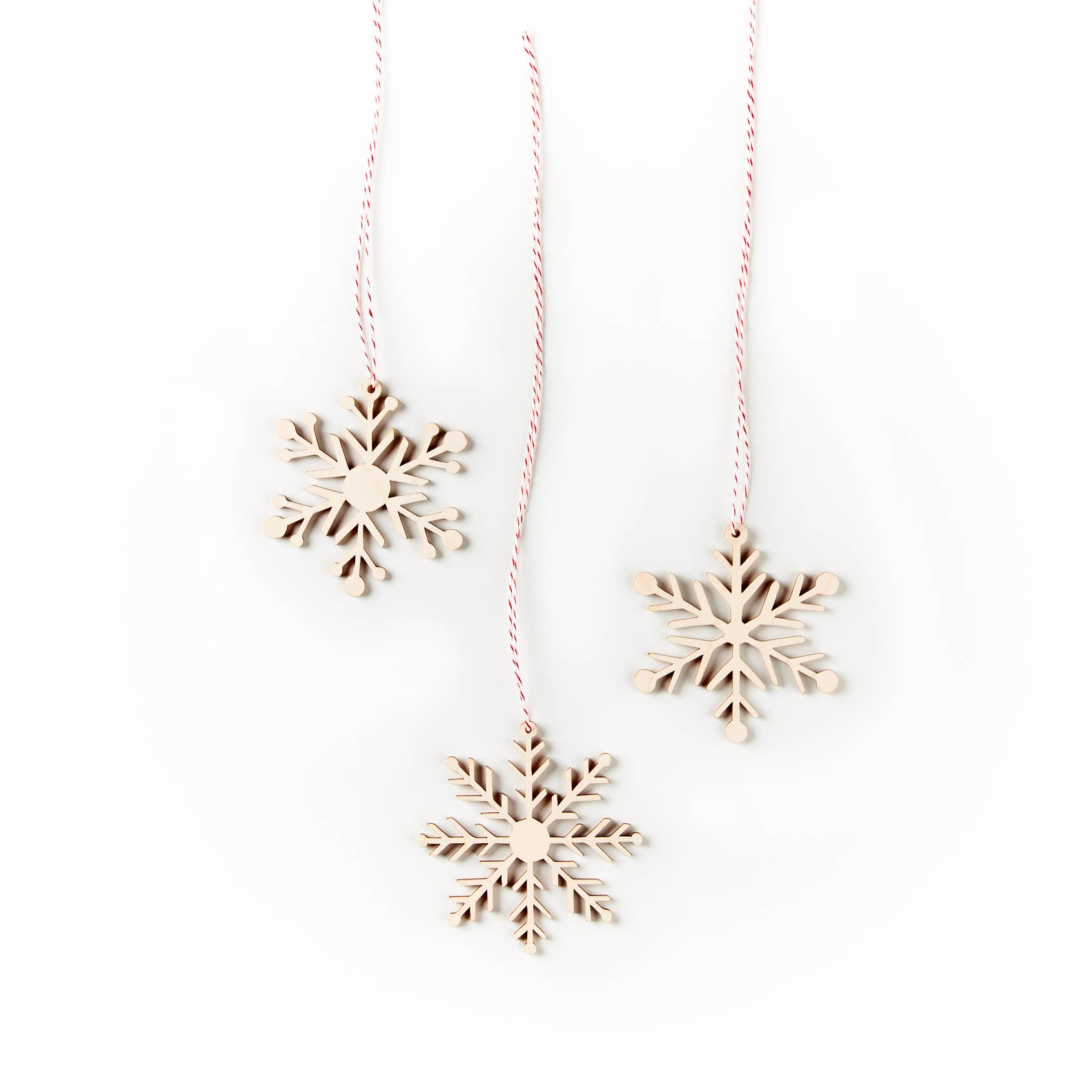 Simple Snowflake Ornament Set