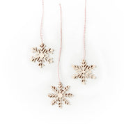 Simple Snowflake Ornament Set
