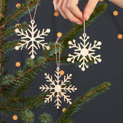 Simple Snowflake Ornament Set