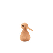 Architectmade BIRD by Kristian Vedel, handmade in oak with wenge and maple eyes, available in Small, Large, and Chubby sizes.