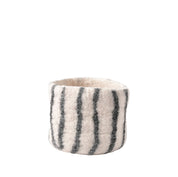 Aveva Design Flower Pot 25, 100% wool with waterproof rubber lining. Handmade in Nepal, 14 × 14 cm colorful pot for playful, stylish plant décor.