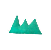 Aveva Design Mountain Cushion, handmade in Nepal from 100% wool with recycled polyester filling. Mountain-shaped pillow for kids or cozy home décor.