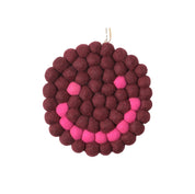 Aveva Design Smiley Wool Trivet, 17 cm, handmade wool felt trivet with Smiley design, perfect for teapots.