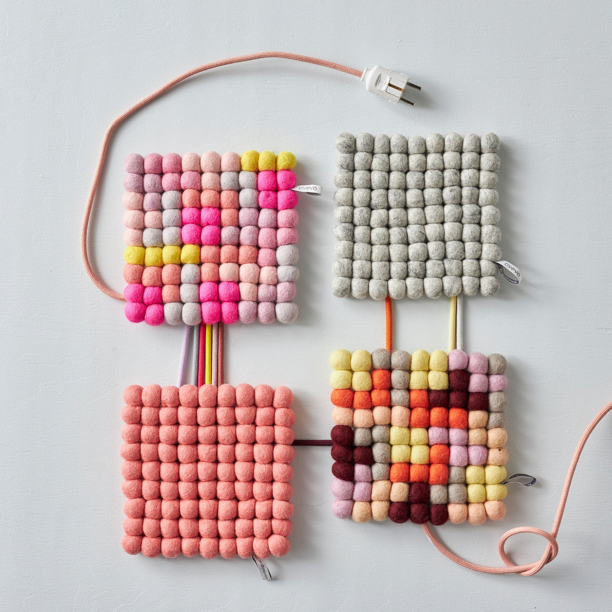 Aveva Design Square Wool Trivet, 17 cm handmade wool felt trivet in square design. Heat-resistant, pairs with Round and Smiley trivets.