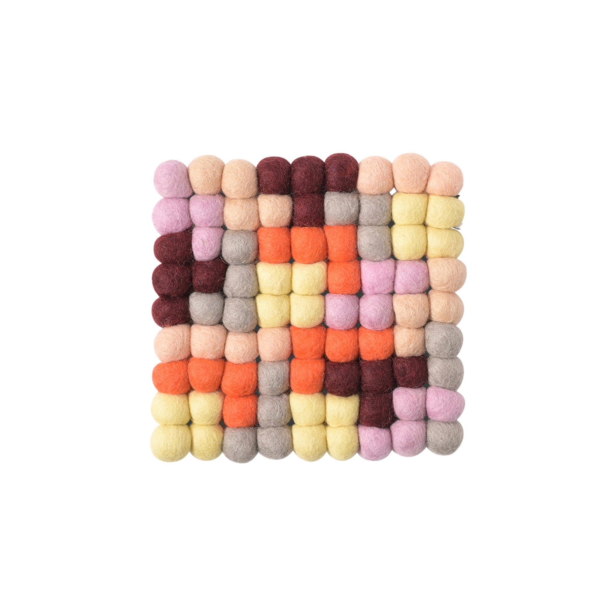 Aveva Design Square Wool Trivet, 17 cm handmade wool felt trivet in square design. Heat-resistant, pairs with Round and Smiley trivets.