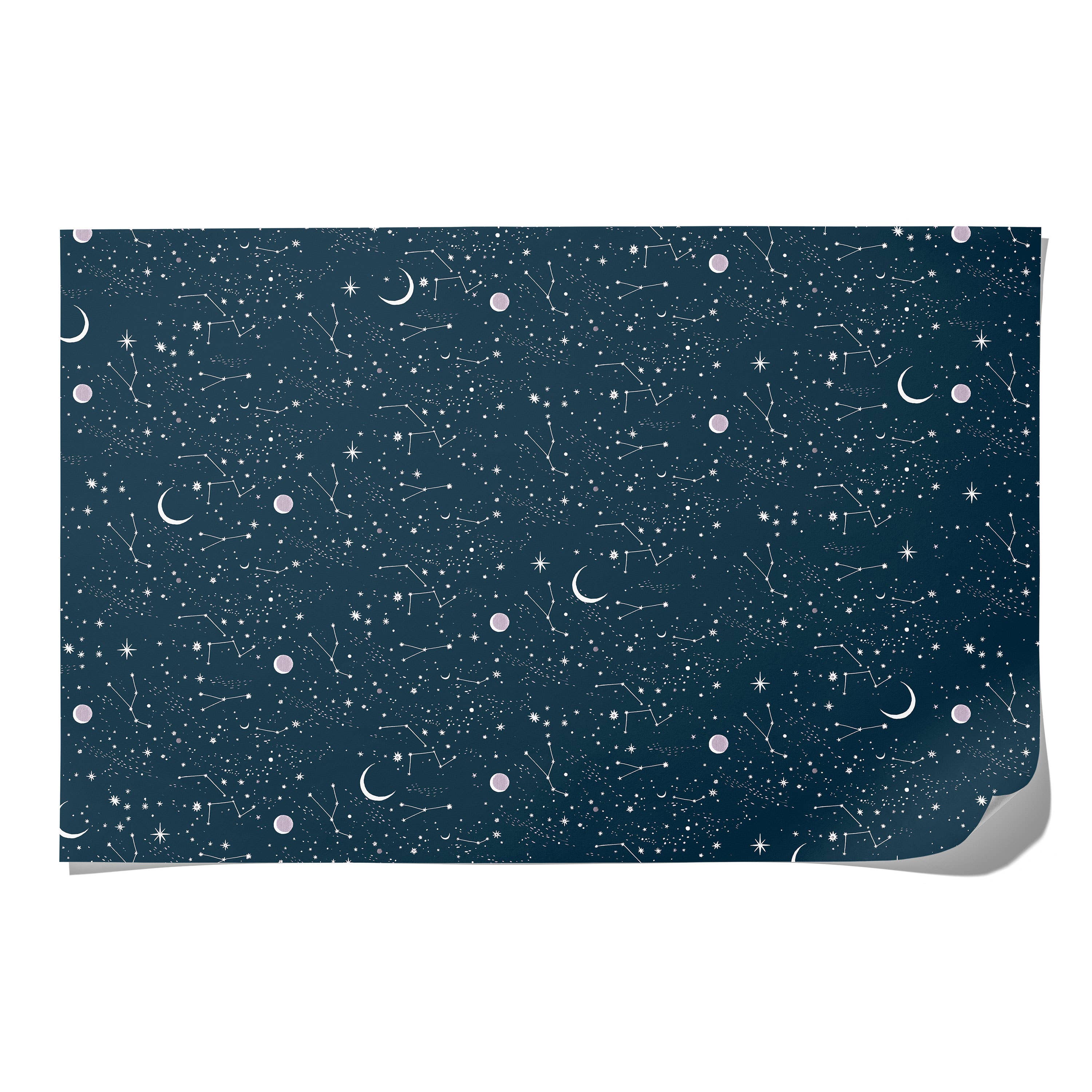 Moon and Stars Gift Wrap