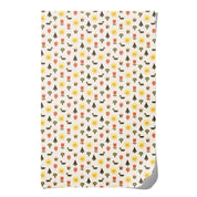 Red Cap Cards For You Gift Wrap, illustrated by Jon Klassen. Gift wrap with quirky trees, flowers, and balloons with eyes. Recycled paper, set of 3 rolled sheets, 19 × 27 inches.