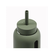 Bink Big Bottle Lounge Straw Cap with wide silicone straw and spill-resistant press-on lid. Dishwasher safe and compatible with the 36 oz Big Bottle.