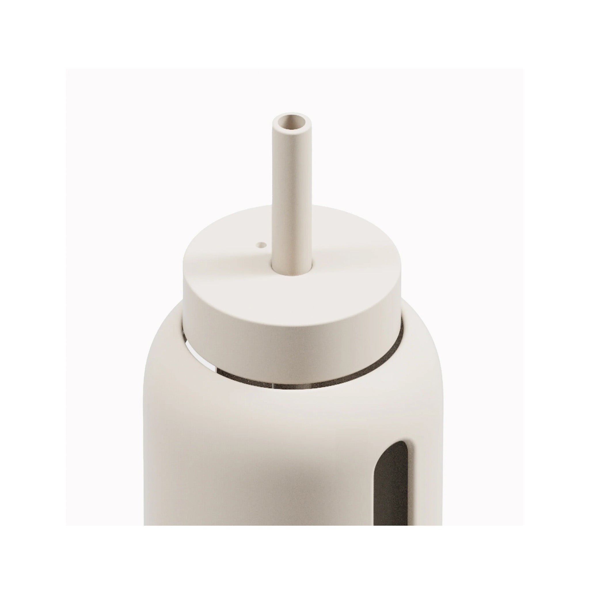 Bink Big Bottle Lounge Straw Cap with wide silicone straw and spill-resistant press-on lid. Dishwasher safe and compatible with the 36 oz Big Bottle.