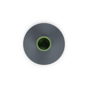 Tall Two-Tone Candleholder in Indigo & Olive by British Colour Standard. Handmade recyclable steel with protective base pad, fits Eco Dinner Candles or tapers, Midnight Grove design.