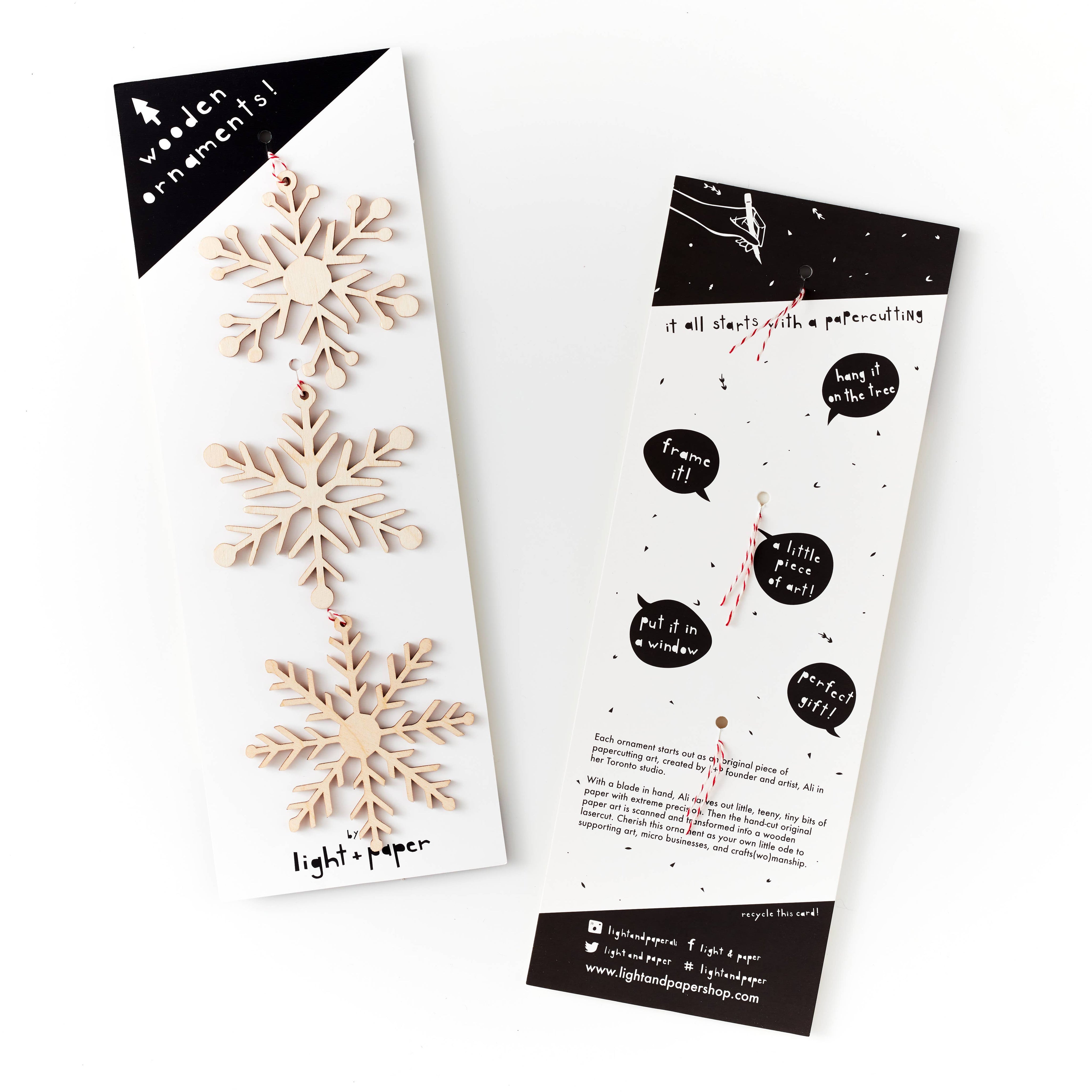 Simple Snowflake Ornament Set