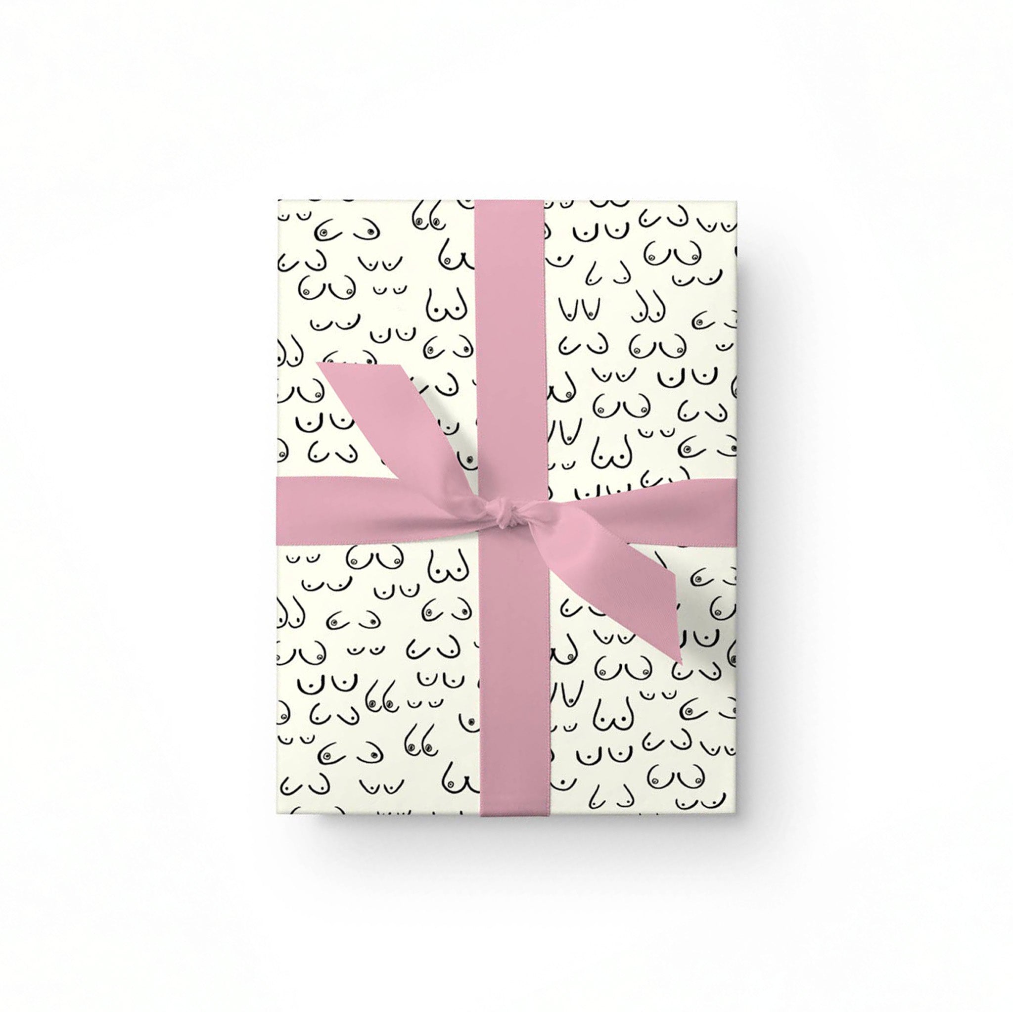Dahlia Press The Girls Gift Wrap with playful hand-drawn pattern on creamy white stock. Heavy 70# paper, set of 3 sheets, 20 × 29" each.