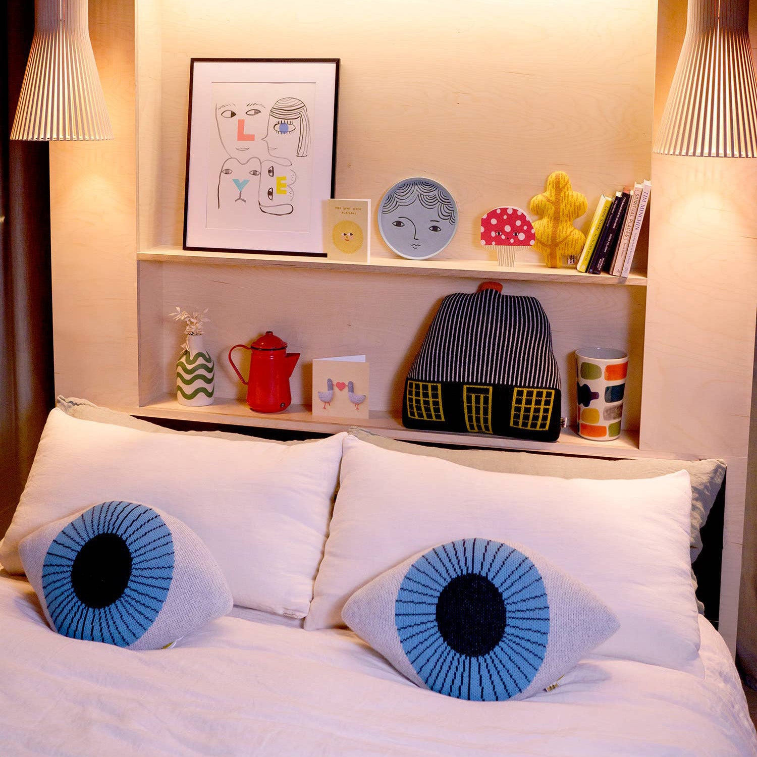 Donna Wilson Cottage Cushions in roof lambswool.