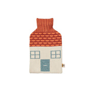 Donna Wilson House Hot Water Bottle with knitted lambswool cover, house-shaped design for cozy comfort.