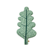 Donna Wilson Leaf Cushion in green lambswool, oak-leaf shaped pillow inspired by the forest.