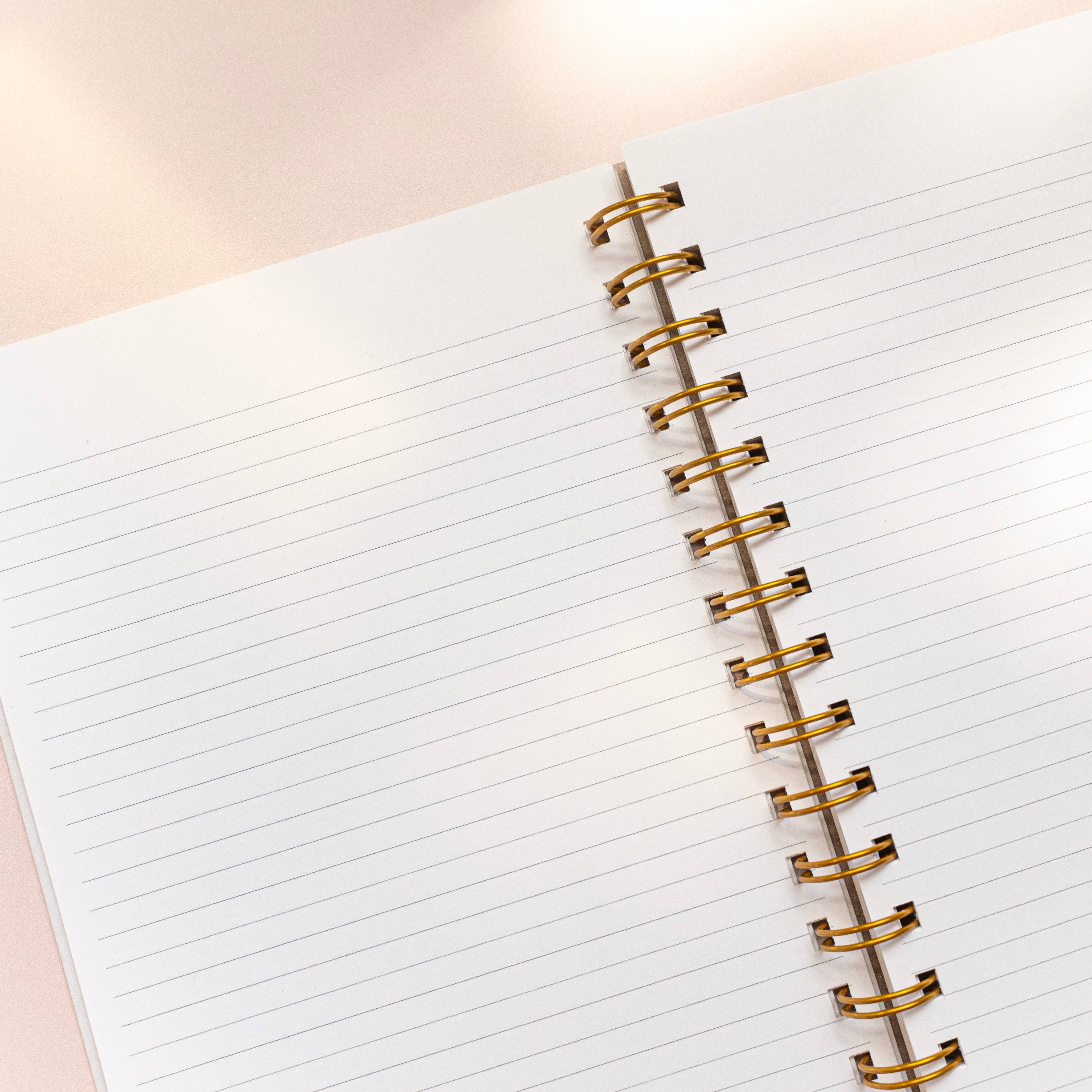 Worthwhile Paper Form Geometry Lined Notebook with neutral geometric design. Handmade wire-bound journal with cotton cover and recycled lined paper, 5.5 × 8.5 inches.