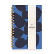 Worthwhile Paper Ice Pebble Lined Notebook with cool organic design. Handmade wire-bound journal with cotton cover and recycled lined paper, 5.5 × 8.5 inches.