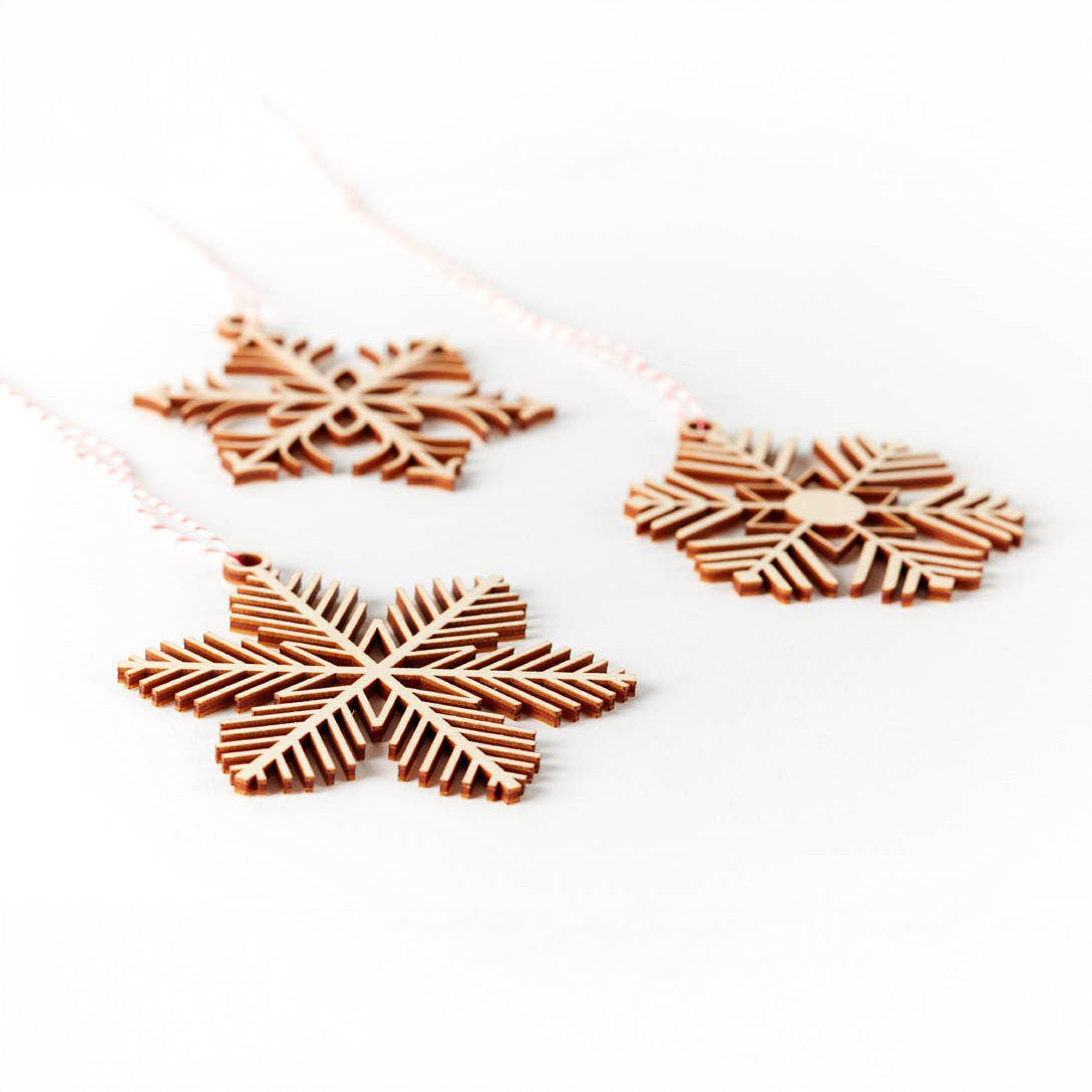 Delicate Snowflake Ornament Set