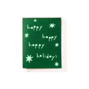 Happy Holidays Simple Stars Card