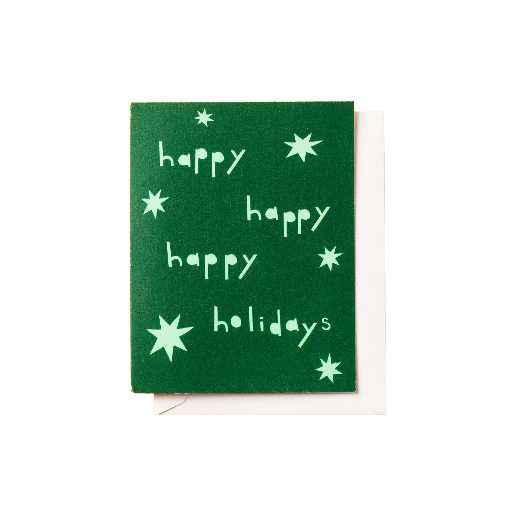 Happy Holidays Simple Stars Card