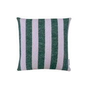 Maison Deux Candy Wrap Cushion Cover in lilac and green 100% wool with bold vertical stripes, jacquard-woven.