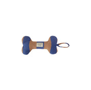 OYOY Ashi Dog Toy Small in Caramel / Blue stripes, Scandinavian recycled polyester eco-friendly dog toy with loop handle