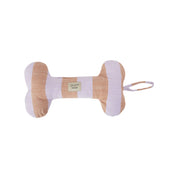 OYOY Ashi Dog Toy Large in Lavender / Amber stripes, Nordic design sustainable dog toy made from recycled polyester with handle