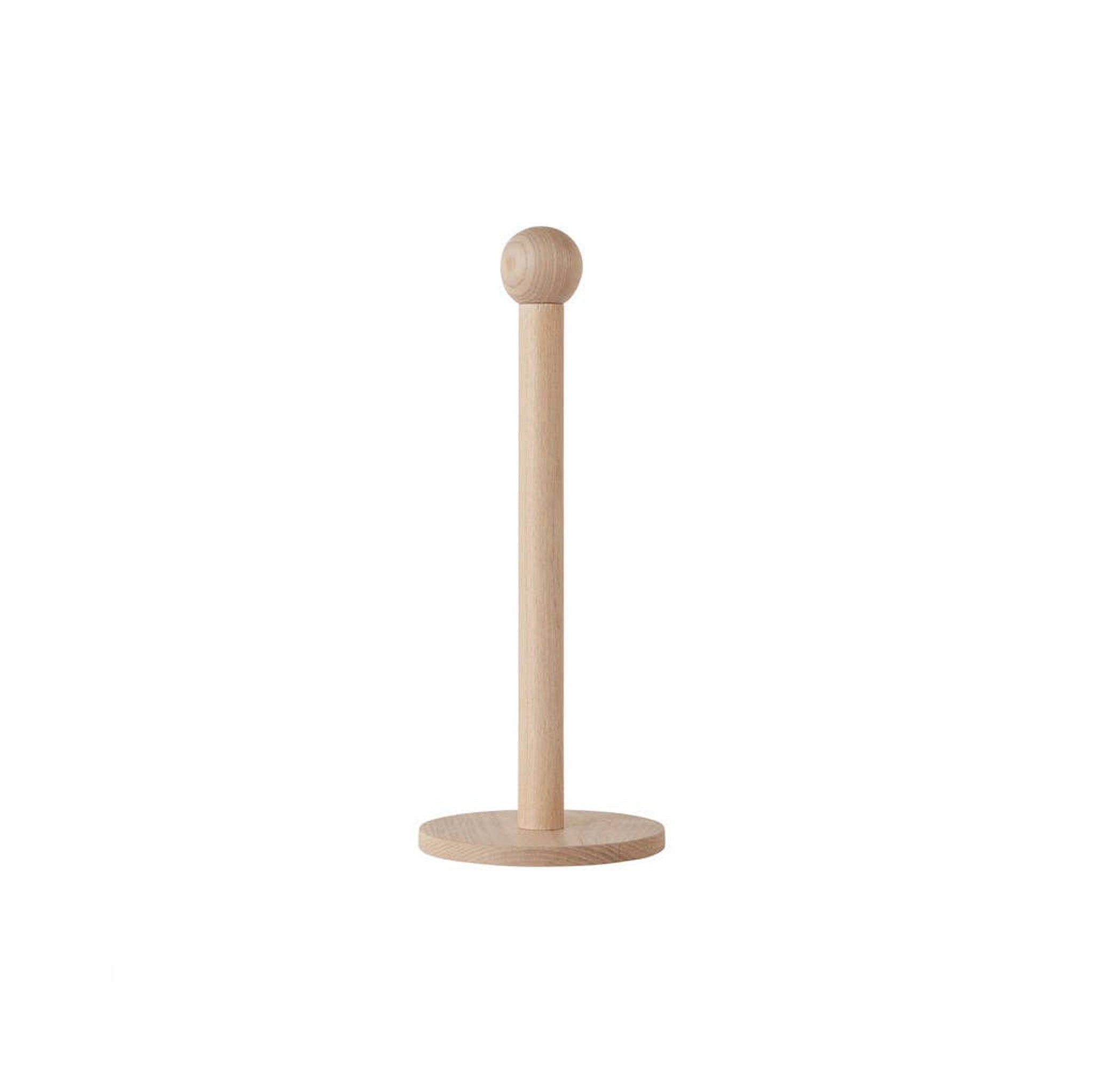 OYOY Inka Paper Towel Holder in natural ash. Nordic design pedestal that makes spills look stylish.