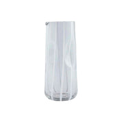 OYOY Living Design Mizu Carafe, tall mouth-blown striped glass, 1 L capacity. Designed in Denmark, perfect with Mizu Glasses.