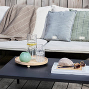 OYOY Living Design Mizu Glass Set of 2 and Carafe, clear mouth-blown striped glassware, 320 ml. Dishwasher safe.