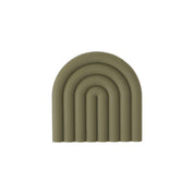 OYOY Living Design Rainbow Trivet in silicone with rainbow arc design. Heat-safe, wipe-clean trivet, designed in Denmark.
