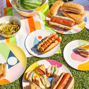 Poketo Bamboo Plates, reusable eco-friendly plates made from bamboo fiber. Dishwasher safe and biodegradable.