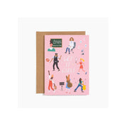 Get It Girl Card by Vivien Zhang, eco-friendly greeting card printed on FSC paper with soy ink, blank inside with envelope included.