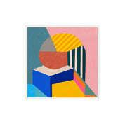 Poster & Frame Arcade 3 Poster by By Garmi. 50 × 70 cm Scandinavian abstract art print with bold arcs and playful layered color blocks. Rolled, unframed print.