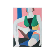 Poster & Frame Capacity Poster by Neuraland. 50 × 70 cm Scandinavian abstract art print with bold stacked color blocks. Rolled, unframed print.