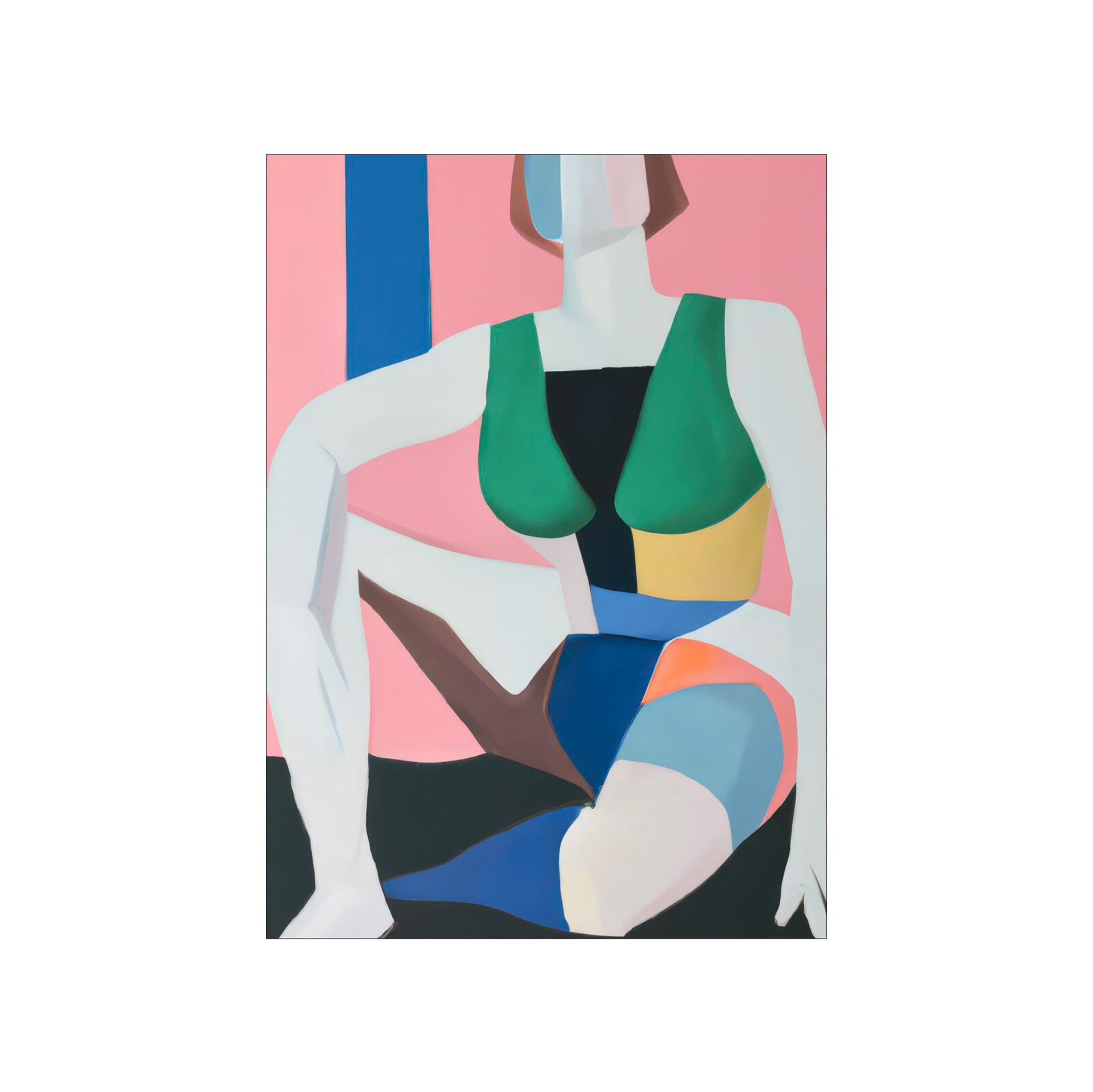 Poster & Frame Capacity Poster by Neuraland. 50 × 70 cm Scandinavian abstract art print with bold stacked color blocks. Rolled, unframed print.
