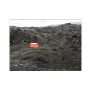 Poster & Frame The Orange House Poster by Monica Bindslev. 50 × 70 cm Scandinavian art print featuring bold orange house design. Rolled, unframed print.