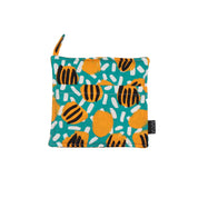 RATIA Esikko Potholder in Green and Yellow floral print, cotton with padded polyester fill. Made in Portugal.