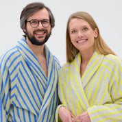 Narrow Stripe Unisex Bathrobe