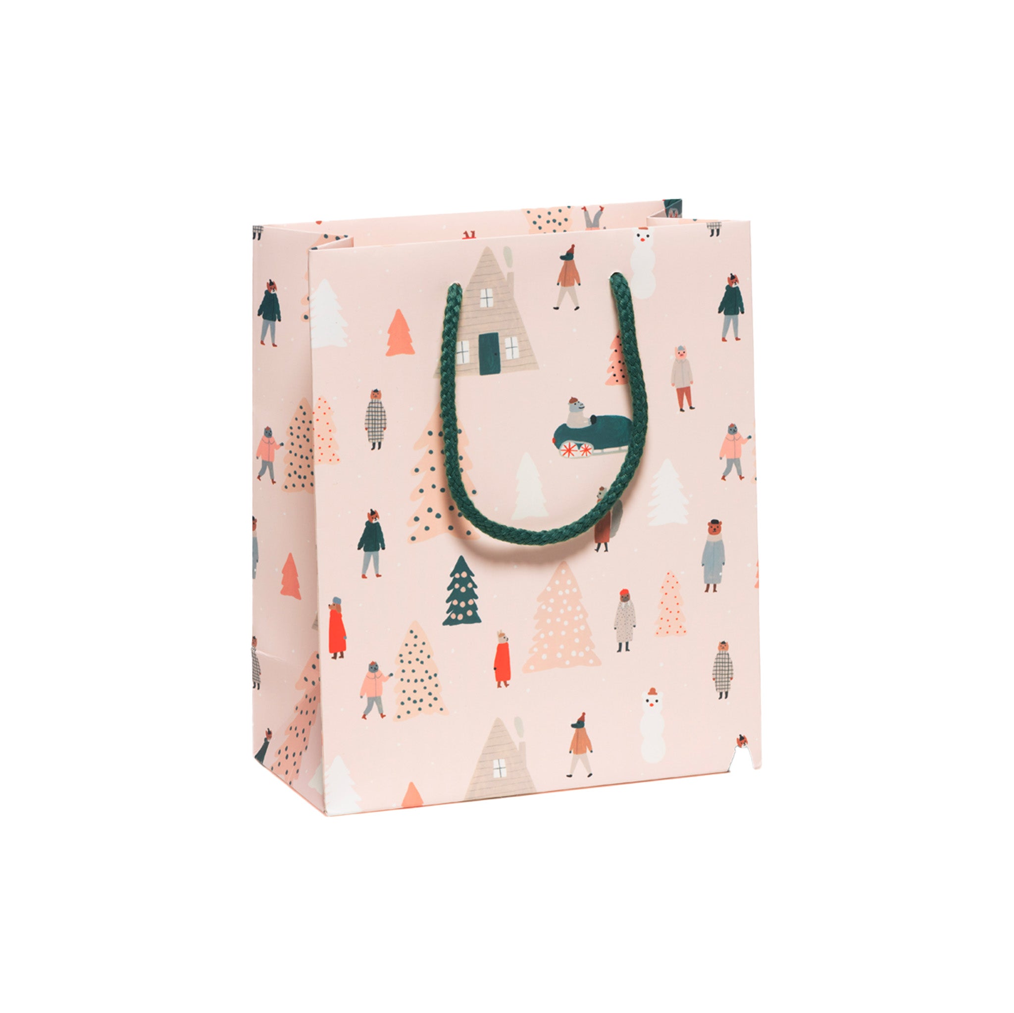Pink Trees Holiday Gift Bag
